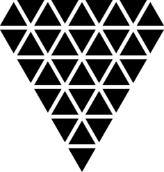 Polygonal Diamond Shape Of Small Triangles Stencil Svg Vector, Free Vectors File